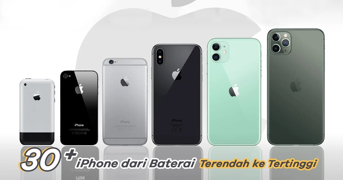 30 iPhone Kapasitas Baterai Terendah hingga Tertinggi